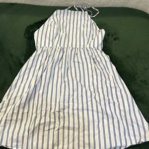 Forever 21 Blue and Whited Striped Dress size Medium
